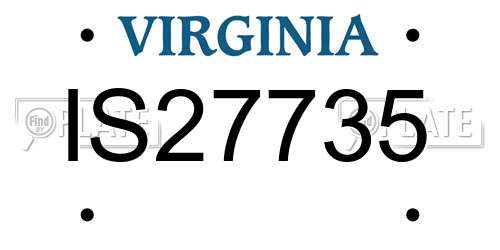 IS27735 Virginia License Plate