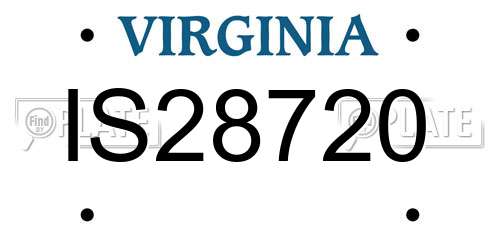 IS28720 Virginia License Plate