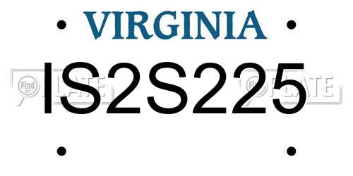 IS2S225 Virginia License Plate