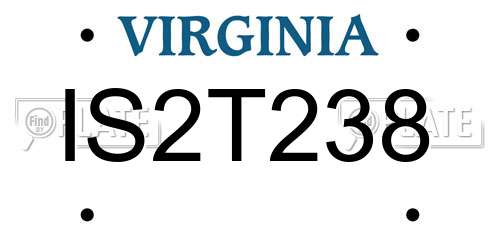 IS2T238 Virginia License Plate
