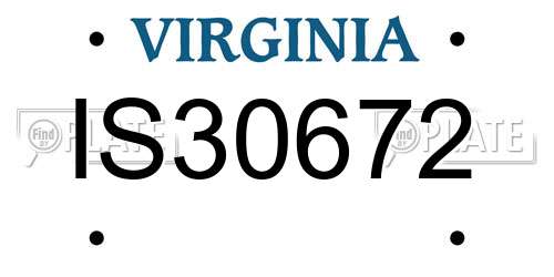 IS30672 Virginia License Plate