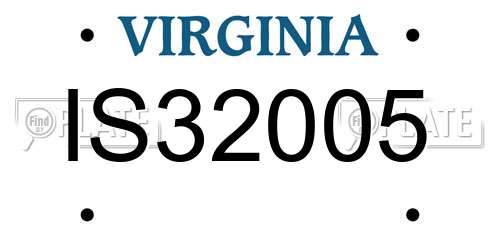 IS32005 Virginia License Plate