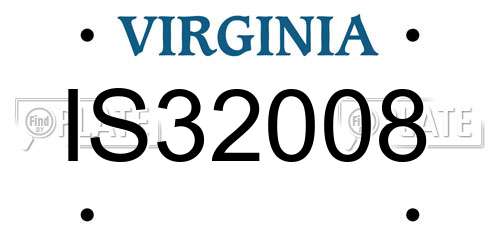 IS32008 Virginia License Plate
