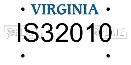 IS32010 Virginia License Plate