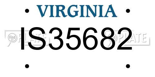 IS35682 Virginia License Plate