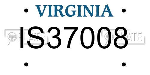 IS37008 Virginia License Plate