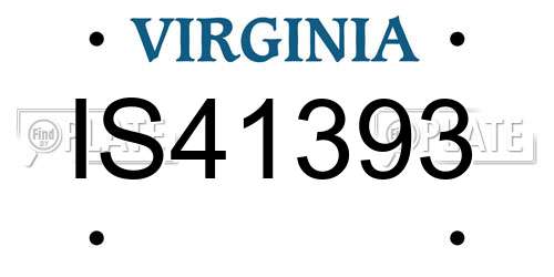 IS41393 Virginia License Plate