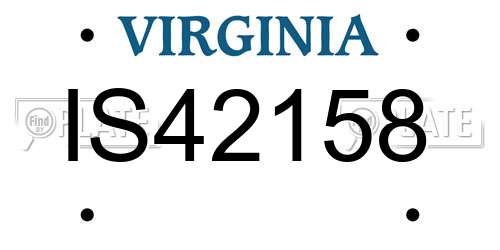 IS42158 Virginia License Plate