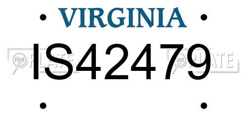 IS42479 Virginia License Plate