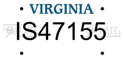IS47155 Virginia License Plate
