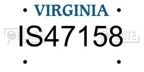 IS47158 Virginia License Plate