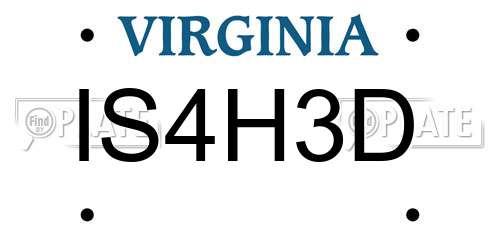 IS4H3D Virginia License Plate