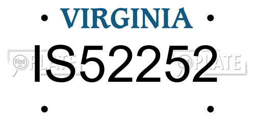 IS52252 Virginia License Plate
