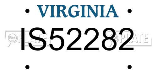 IS52282 Virginia License Plate