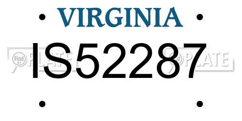 IS52287 Virginia License Plate