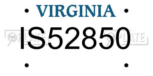IS52850 Virginia License Plate