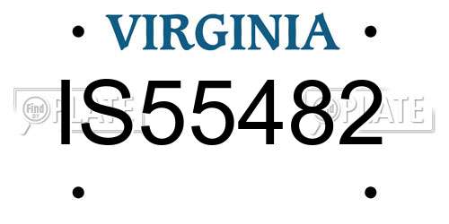 IS55482 Virginia License Plate