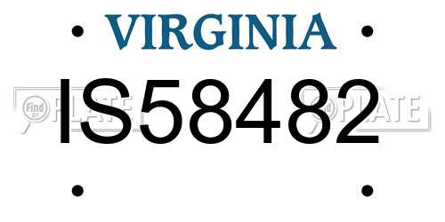 IS58482 Virginia License Plate