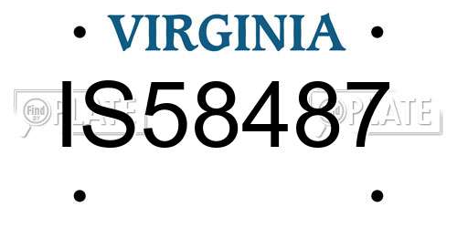 IS58487 Virginia License Plate