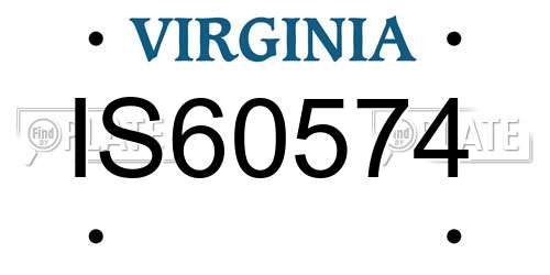 IS60574 Virginia License Plate