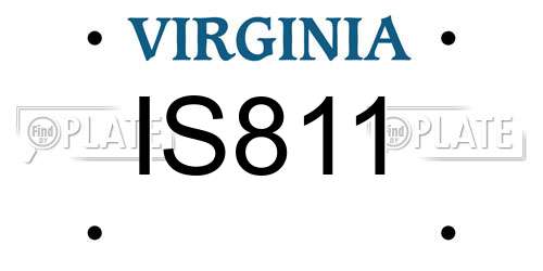 IS811 Virginia License Plate