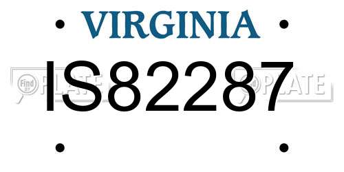 IS82287 Virginia License Plate
