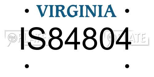 IS84804 Virginia License Plate