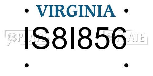 IS8I856 Virginia License Plate