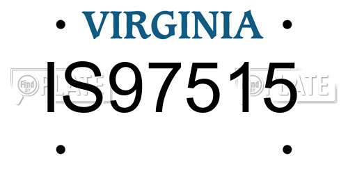 IS97515 Virginia License Plate