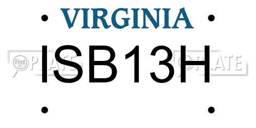 ISB13H Virginia License Plate