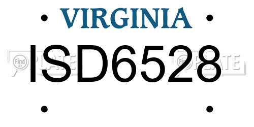 ISD6528 Virginia License Plate