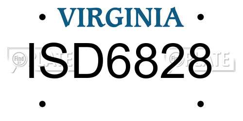 ISD6828 Virginia License Plate