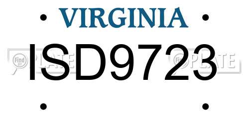 ISD9723 Virginia License Plate