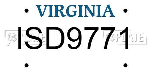 ISD9771 Virginia License Plate