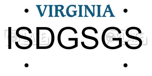 ISDGSGS Virginia License Plate