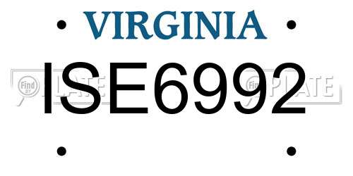 ISE6992 Virginia License Plate