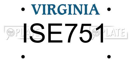 ISE751 Virginia License Plate