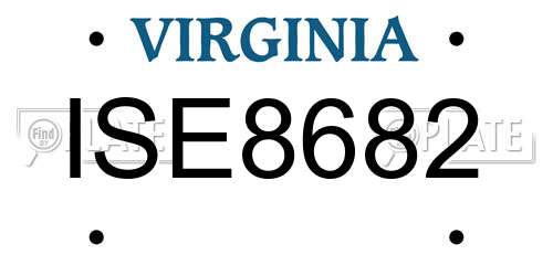 ISE8682 Virginia License Plate