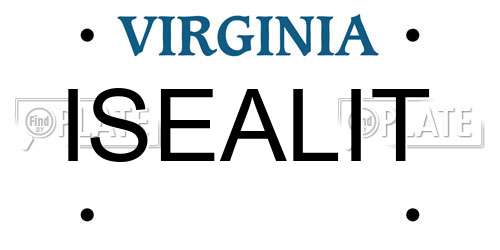 ISEALIT Virginia License Plate
