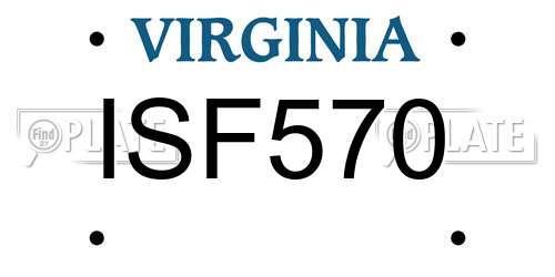 ISF570 Virginia License Plate
