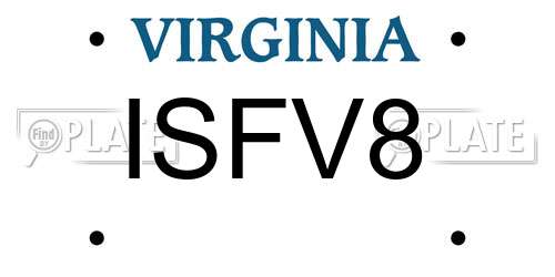 ISFV8 Virginia License Plate