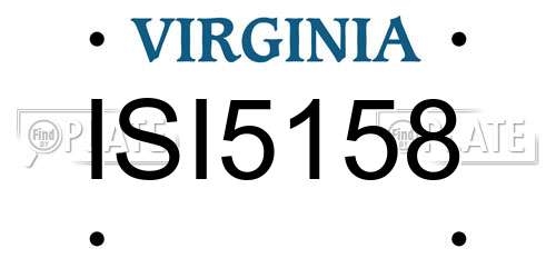 ISI5158 Virginia License Plate
