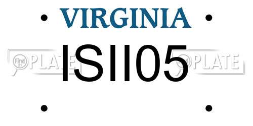 ISII05 Virginia License Plate