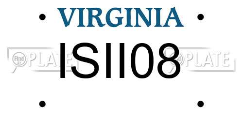 ISII08 Virginia License Plate