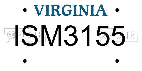 ISM3155 Virginia License Plate