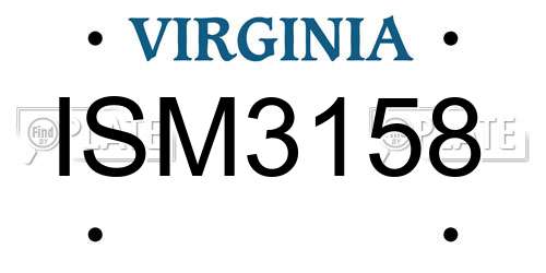 ISM3158 Virginia License Plate