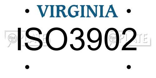 ISO3902 Virginia License Plate
