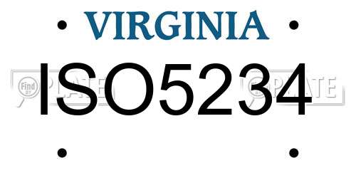 ISO5234 Virginia License Plate