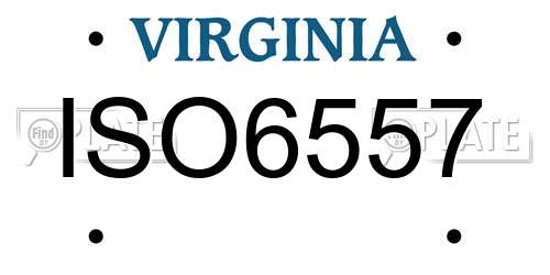 ISO6557 Virginia License Plate