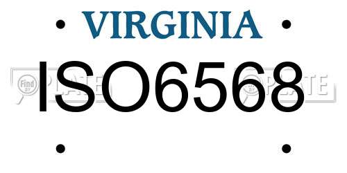 ISO6568 Virginia License Plate